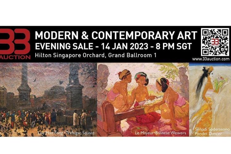 33 Auctionはインドネシアの巨匠AffandiからHendra Gunawanまで、55作品のオークションを開催