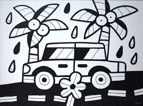 BROKEN ROAD IN THE RICH COUNTRY